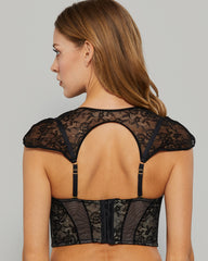 BALCONETTE WIRE BUSTIER WITH REMOVABLE STRAP Black / 34B