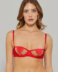 ISLA & EVIE SEXY UNLINED BALCONETTE BRA Red / 34A