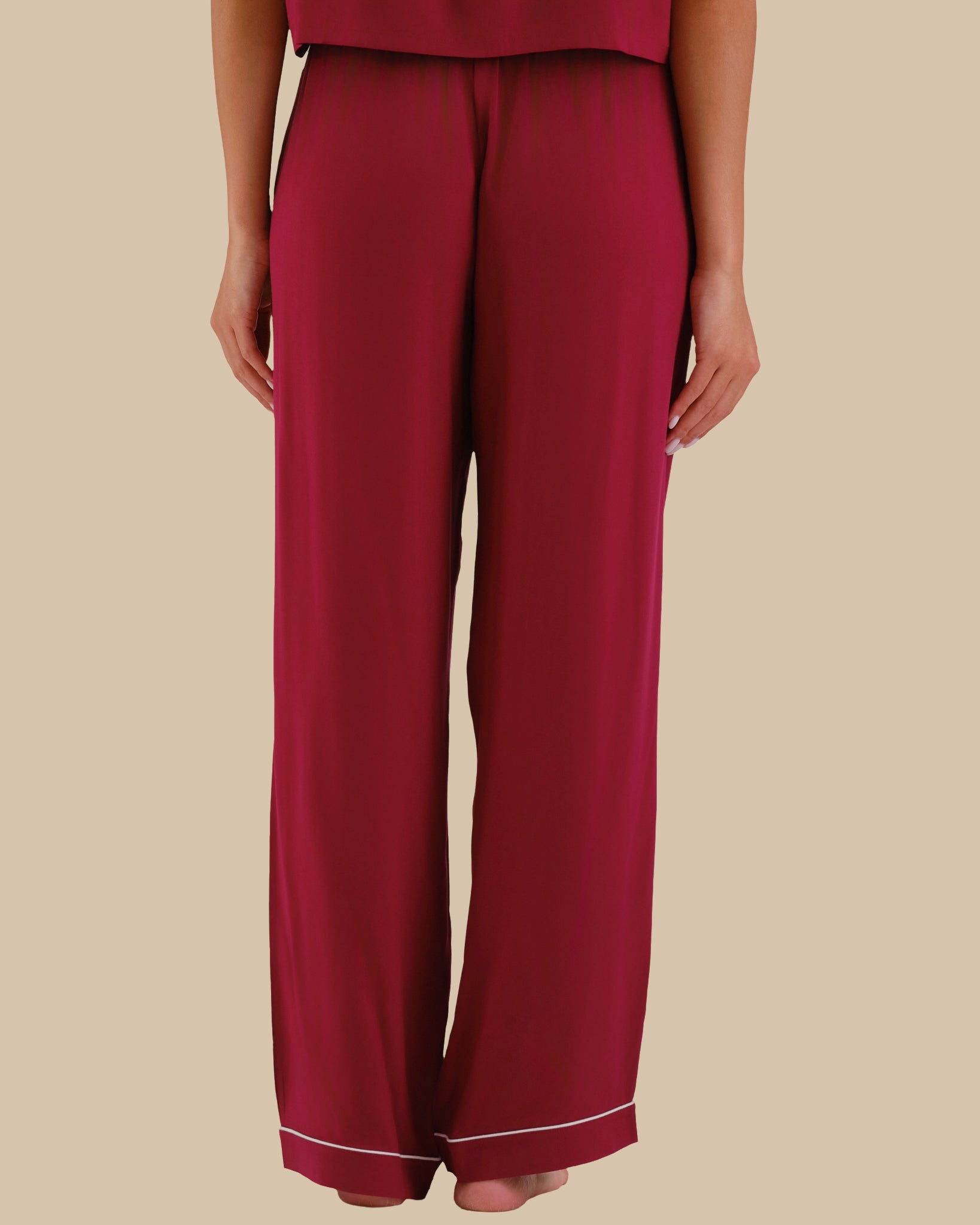 WOMEN'S SHORT SLEEVE PAJAMA SET RED-LSI / S