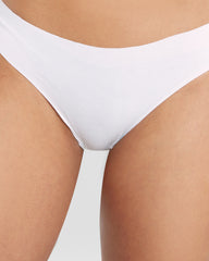 Isla & Evie No Show Cotton Unlined Bikini Panty White / M