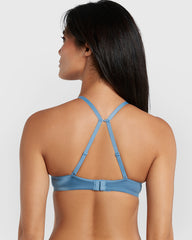 Isla & Evie Obvious Double Pushup Plunge Bra Blue / 34B