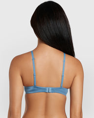 Isla & Evie Obvious Double Pushup Plunge Bra Blue / 34B