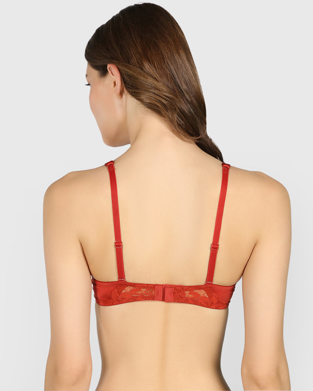 Isla & Evie Obvious Double Pushup Plunge Bra RED OCHRE / 34B