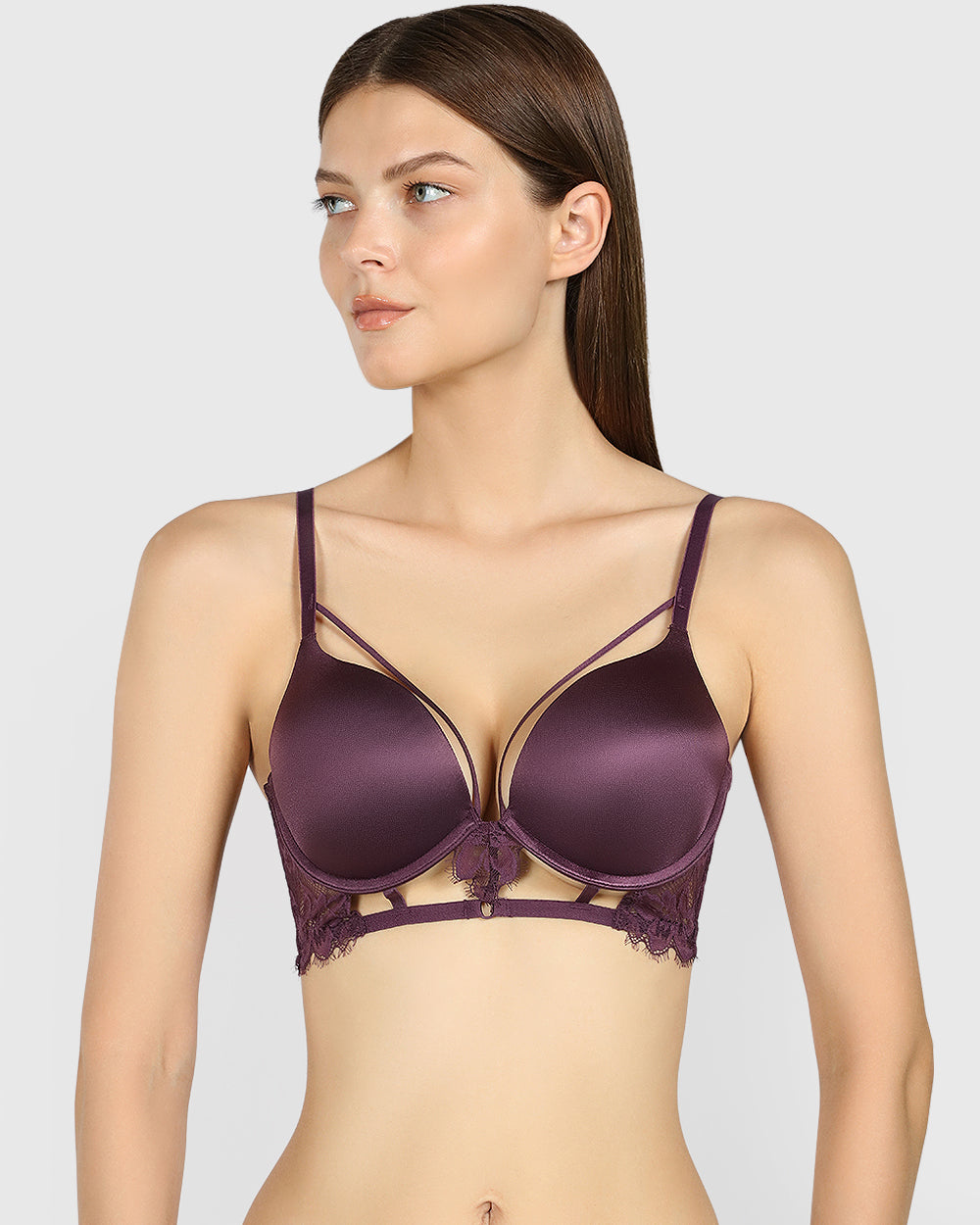 Isla & Evie Obvious Double Pushup Plunge Bra HORTENSIA / 32C