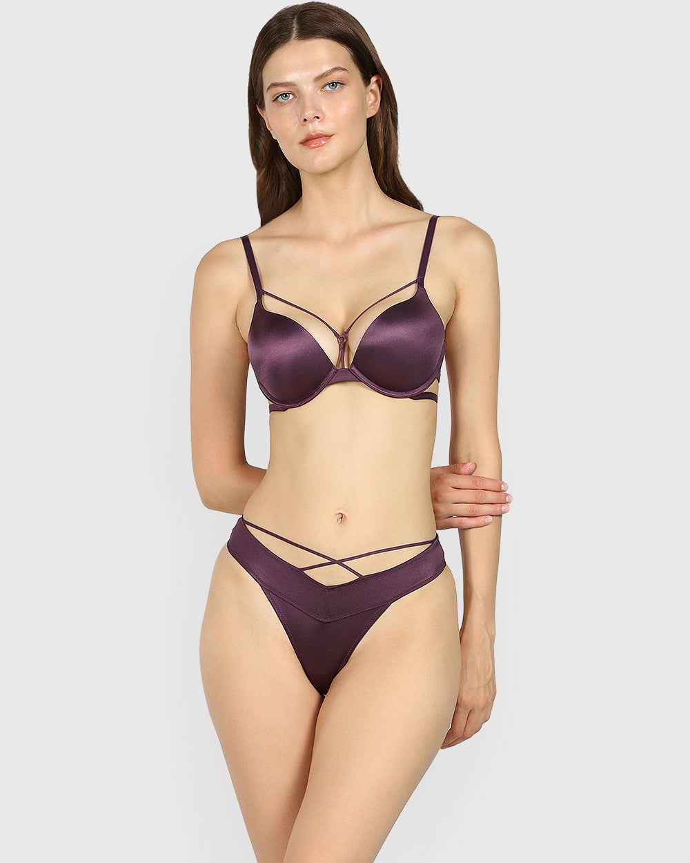 Isla & Evie Obvious Double Pushup Plunge Bra HORTENSIA / 34B