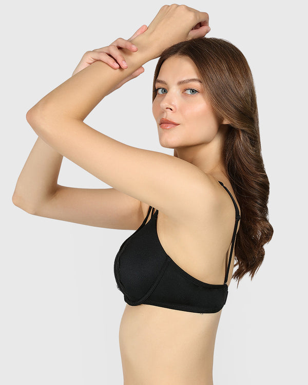 Isla & Evie Obvious Lightly Lined Full Coverage Bra BLACK / 34B