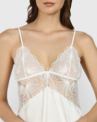 Isla & Evie Sexy Sleep Slip Dress WHITE / S