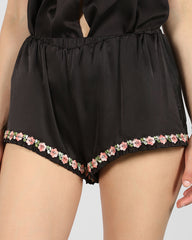 Isla & Evie Sexy Sleep Sleep Shorts BLACK / S