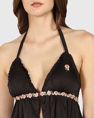 Isla & Evie Sexy Sleep Cami Top BLACK / S