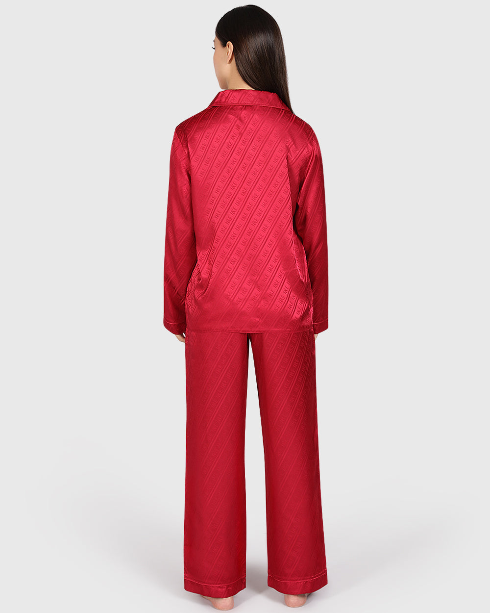 Isla & Evie Sexy Sleep 2-Piece Long Pant Dark Pink / S