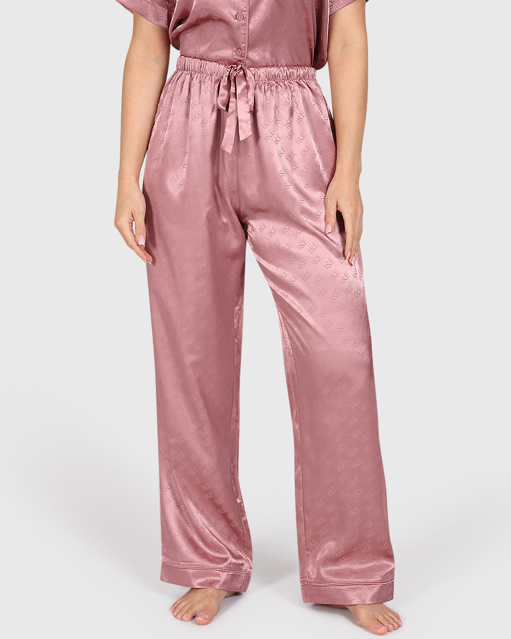 Isla & Evie Sexy Sleep 2-Piece Long Pant Light Pink / S