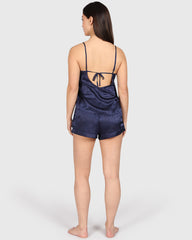 Isla & Evie Sexy Sleep Cami Set Dark Blue / S