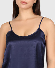 Isla & Evie Sexy Sleep Cami Set Dark Blue / S