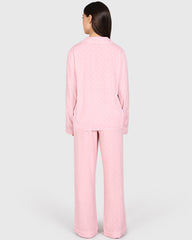 Isla & Evie Casual Lounge 2-Piece Long Pant Light Pink / S
