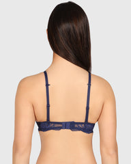 Isla & Evie Obvious Double Pushup Plunge Bra Dark Blue / 34B