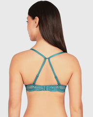 Isla & Evie Obvious Double Pushup Plunge Bra Dark Blue / 34B