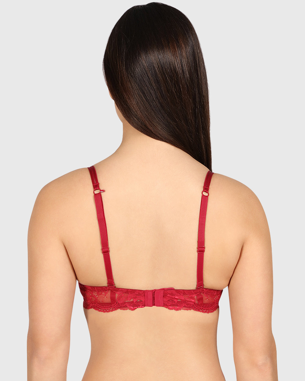 Isla & Evie Obvious Double Pushup Plunge Bra Dark Red / 34B