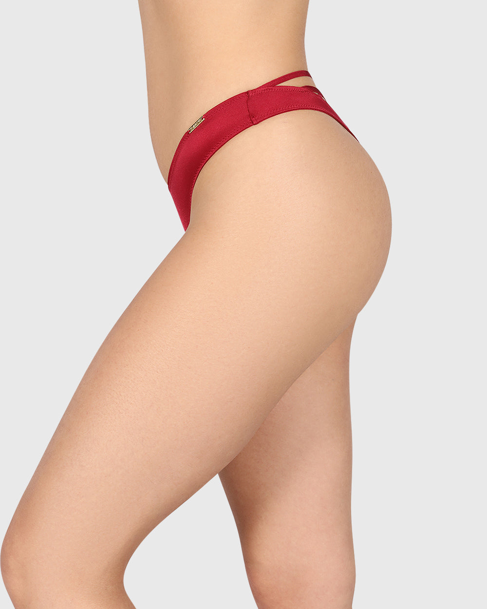Isla & Evie Sexy Thong Panty Dark Red / S