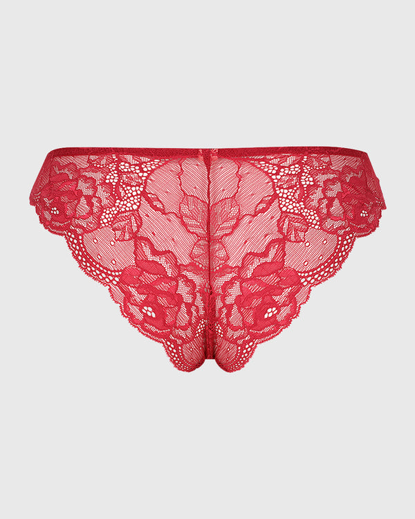 Isla & Evie Sexy Cheeky Panty Dark Red / S
