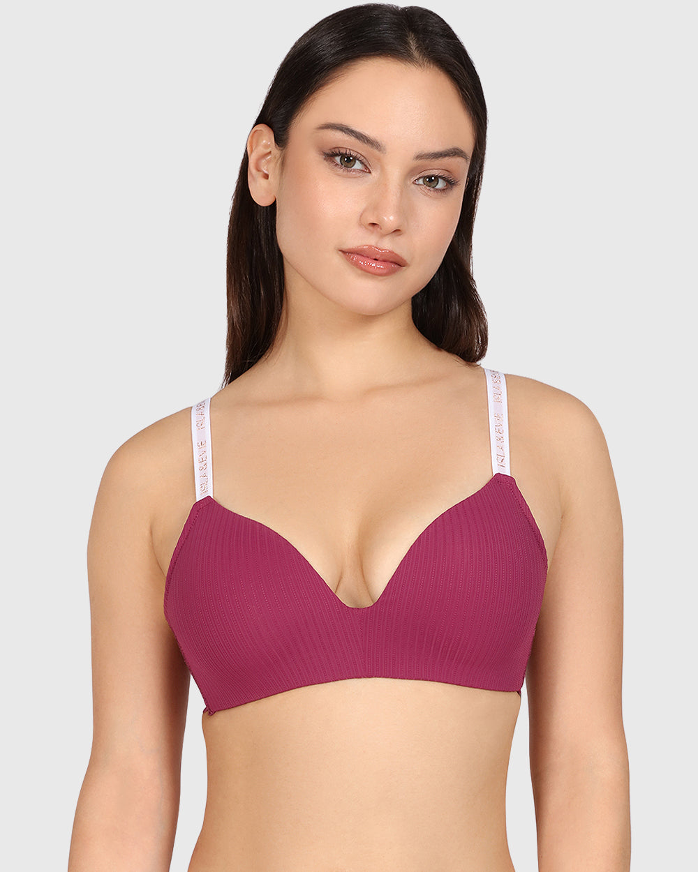 Isla & Evie Trend No Wire Plunge Bra Purple / 34B