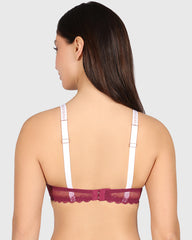 Isla & Evie Trend No Wire Plunge Bra Purple / 34B