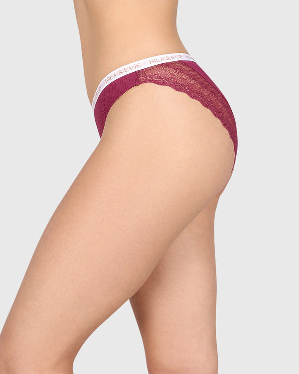 Isla & Evie Trend Trendy Bikini Panty Purple / S