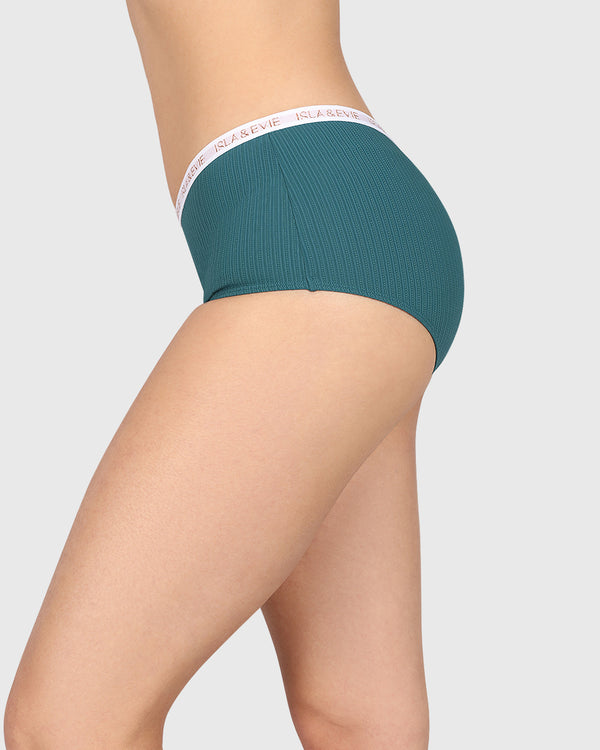 Isla & Evie Trend Trendy Boyshort Panty Teal / S