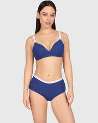 Isla & Evie Trend Trendy Boyshort Panty Dark Blue / S