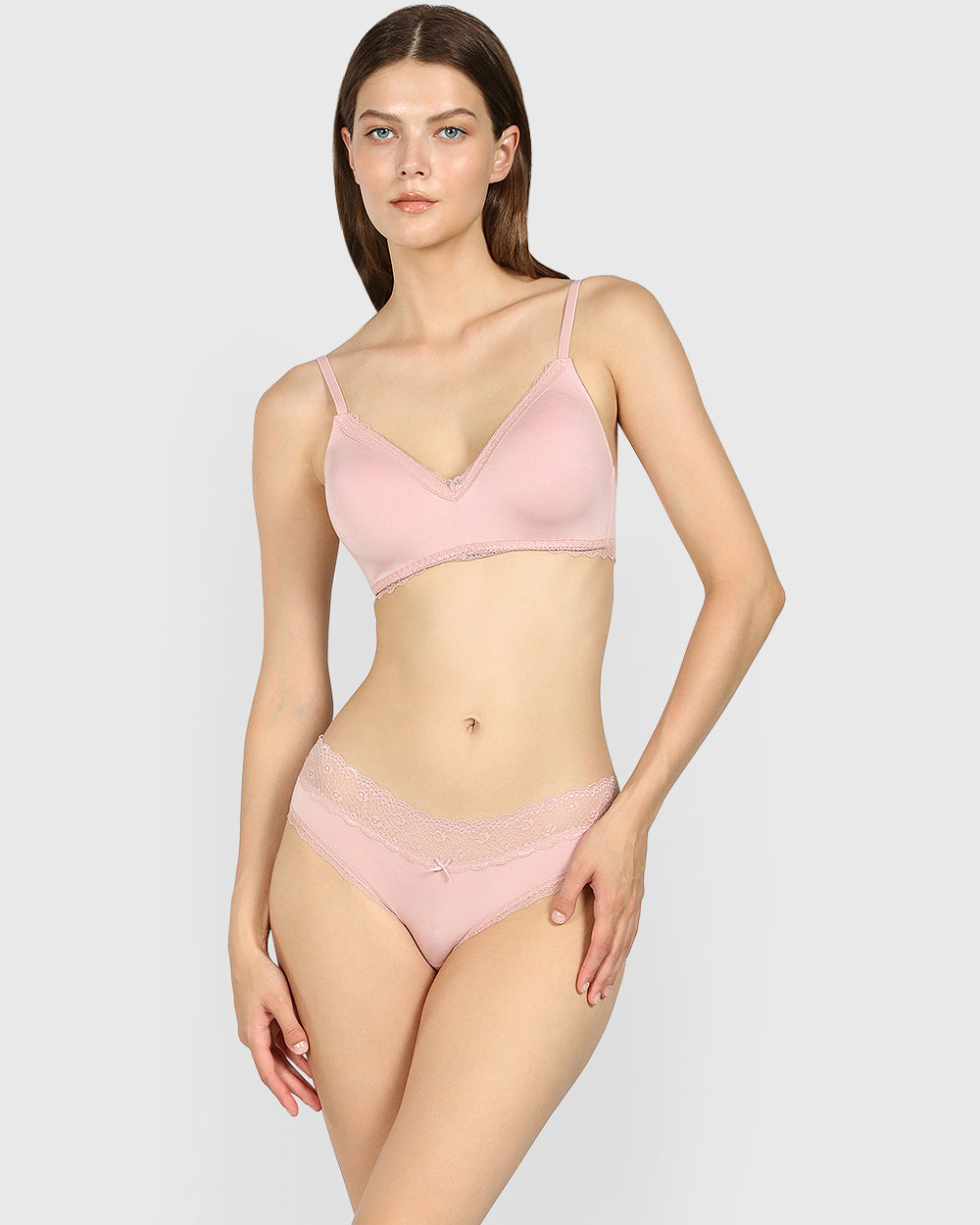Isla & Evie Trend No Wire Full Coverage Bra PALE MAUVE / 34B