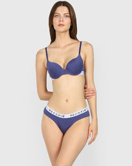 Isla & Evie Trend Pushup Tshirt Bra Bra SKIPPER BLUE / 34B