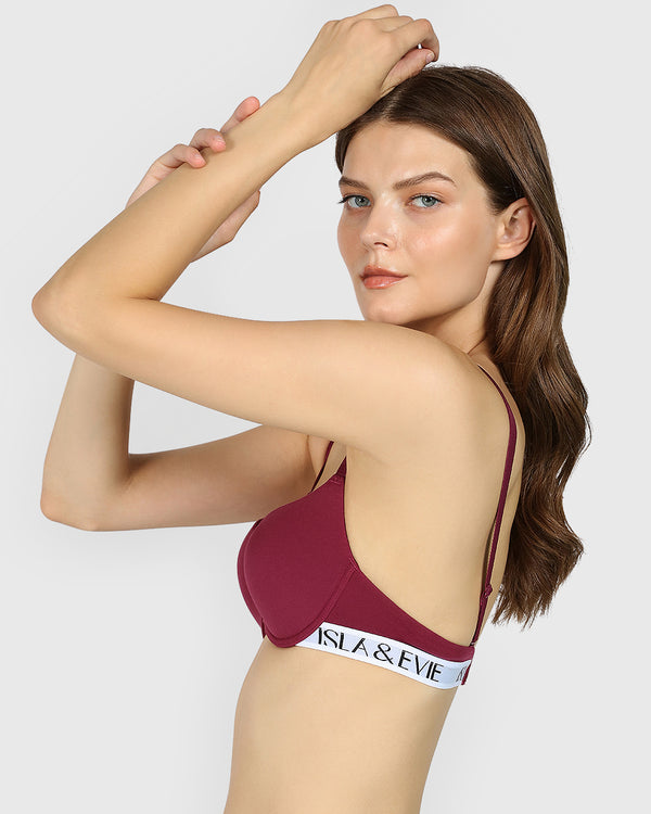 Isla & Evie Trend Pushup Tshirt Bra Bra PURPLE POTION / 34B