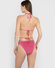 Isla & Evie Triangle Bikini Top Pink / S