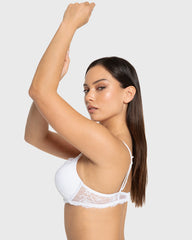 Isla & Evie Bright White Double Push Up Plunge Bra Bright White / 34B