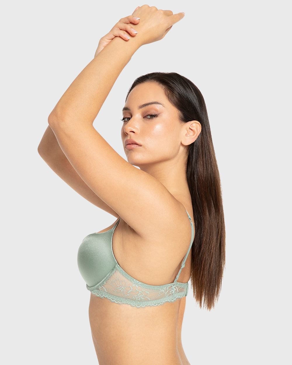 Isla & Evie Iceberg Green Gel Padded Plunge Bra Iceberg Green / 34B
