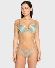 Isla & Evie Iceberg Green Gel Padded Plunge Bra Iceberg Green / 34B