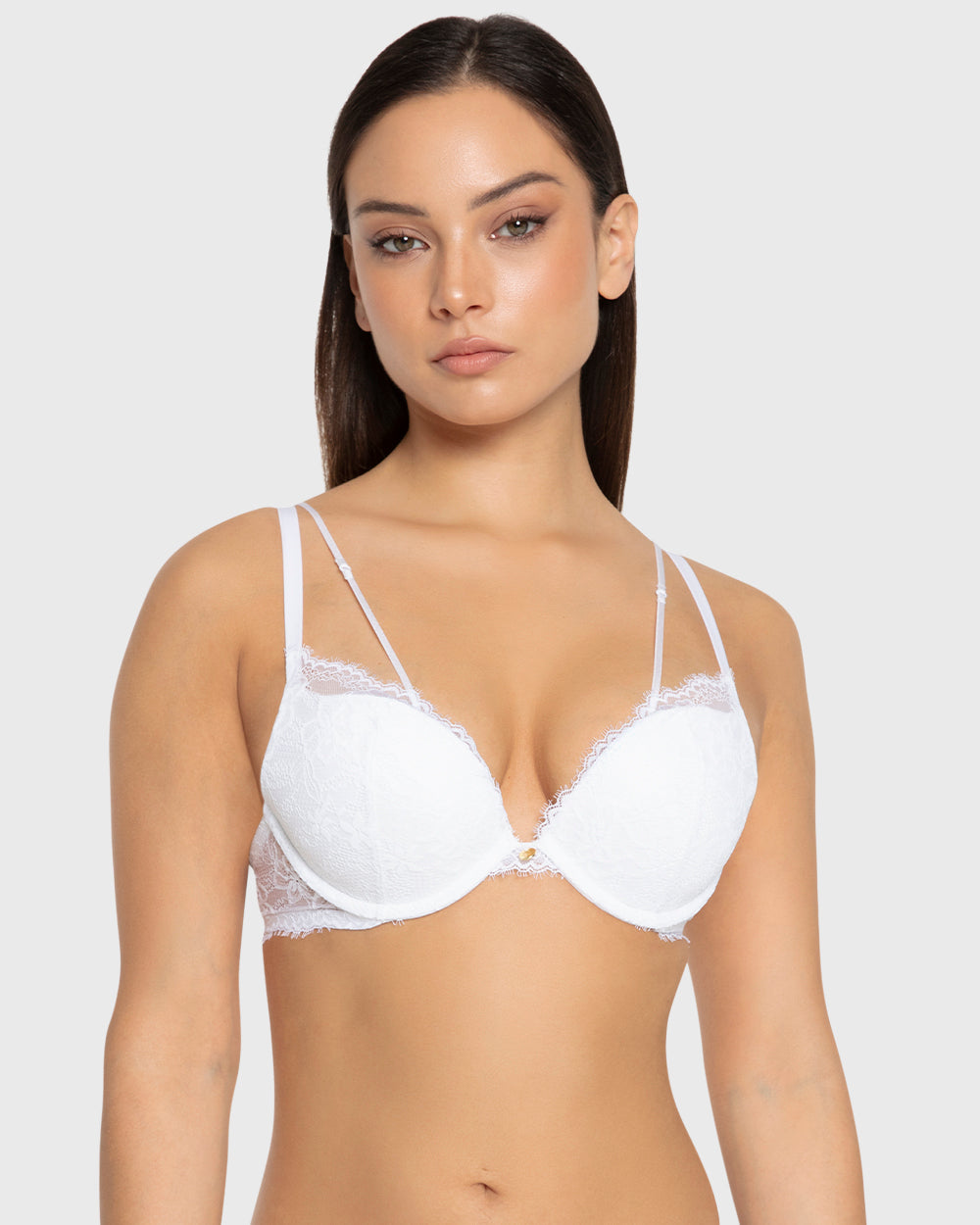 Isla & Evie Bright White Gel Padded Plunge Bra Bright White / 34B