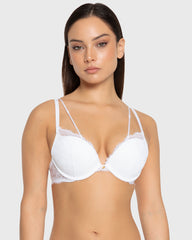 Isla & Evie Bright White Gel Padded Plunge Bra Bright White / 34B