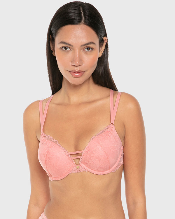 Isla & Evie Murex Shell Double Push Up Plunge Bra Murex Shell / 34B