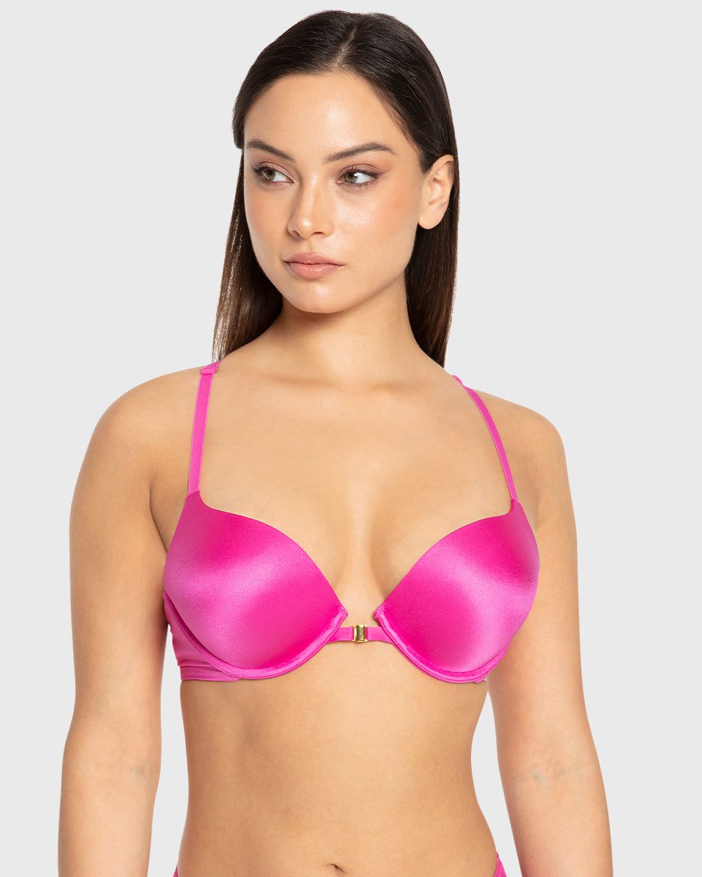 Isla & Evie Rose Violet Double Push Up Plunge Bra Rose Violet / 34B