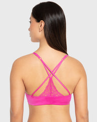 Isla & Evie Rose Violet Double Push Up Plunge Bra Rose Violet / 34B