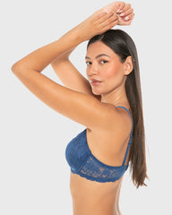 La Senza Isla And Evie Lightly Lined Full Coverage Bra Navy Peony / 34B