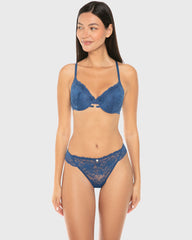 La Senza Isla And Evie Sexy Fashion Cheeky Panty Navy Peony Navy Peony / S