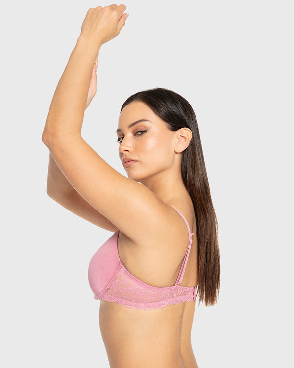 Isla & Evie Foxglove Lightly Lined Full Coverage Bra Foxglove / 34B
