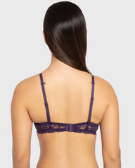 Isla & Evie Purple Velvet Lightly Lined Full Coverage Bra Purple Velvet / 34B