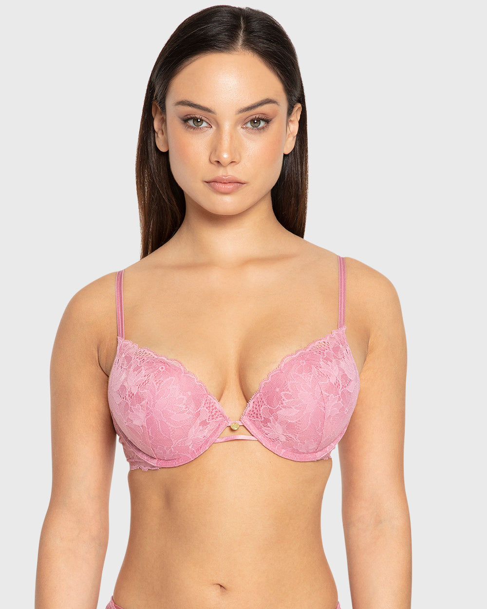 Isla & Evie Foxglove Double Push-Up Plunge Bra Foxglove / 34B