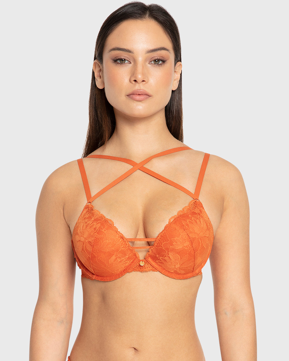 Isla & Evie Spice Route Double Push-Up Plunge Bra Spice Route / 34B