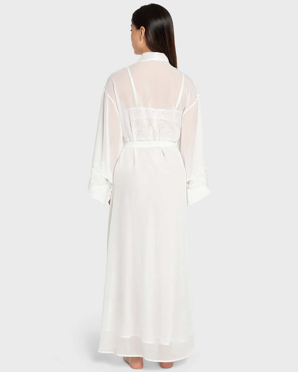 Isla & Evie Bright White Chiffon Robe Bright White / XS