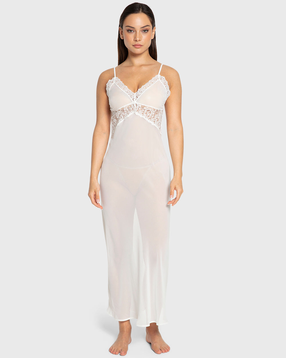 Isla & Evie Bright White Chiffon Slip Bright White / S
