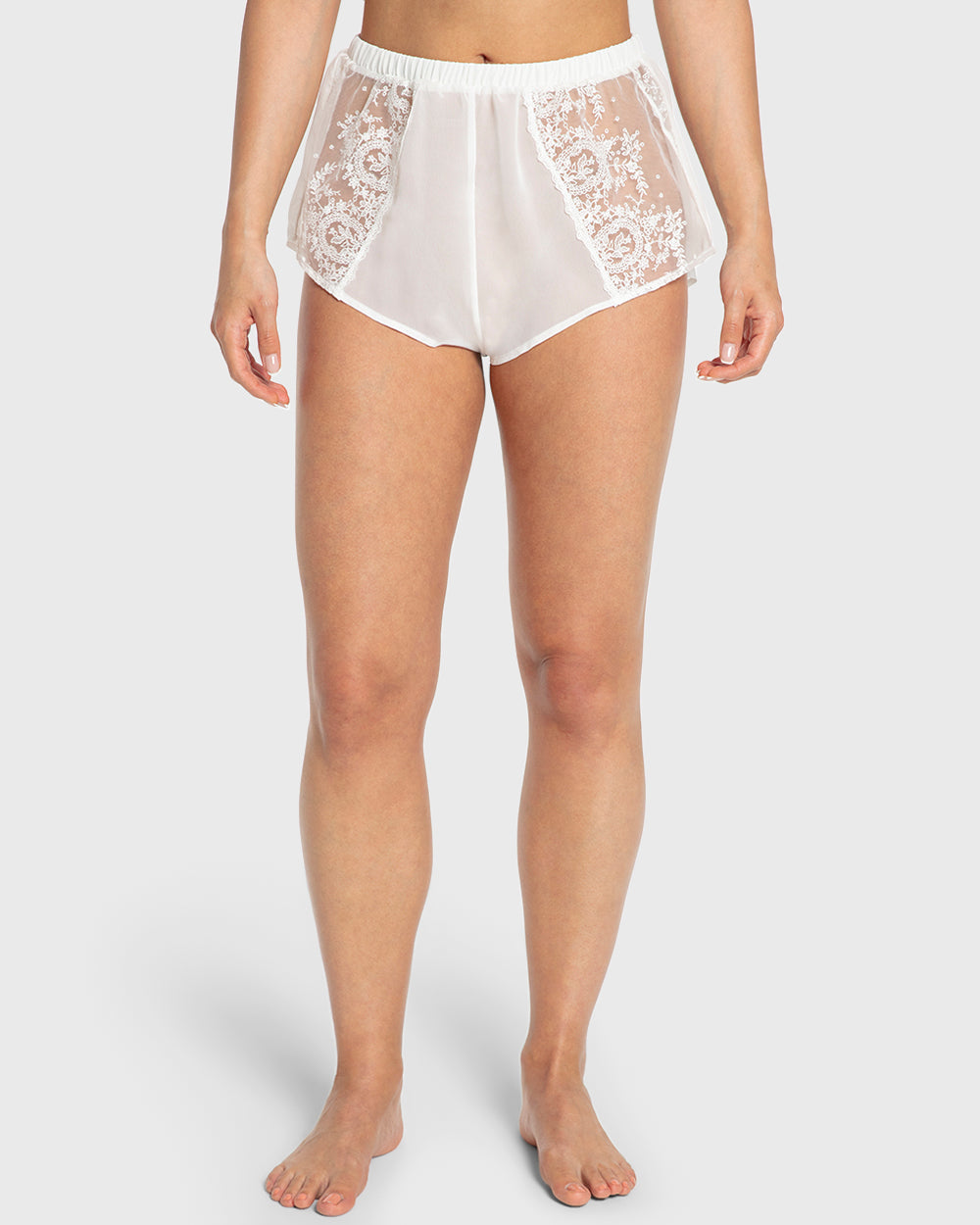 Isla & Evie Bright White Chiffon Cami Pajama Set Bright White / S