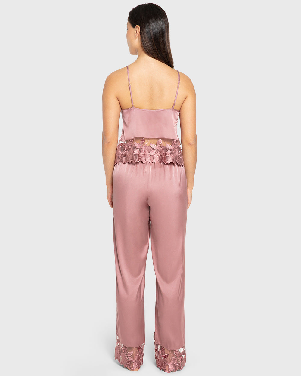 Isla & Evie Nostalgia Rose Satin Pajama Set Nostalgia Rose / S